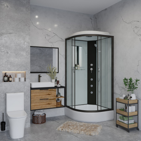 Душевая кабина Niagara Classic 67021414G 100х100 четверть круга с крышей ориентация универсальная